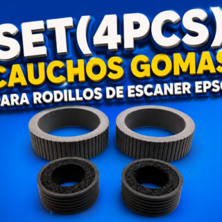 SET(4PCS) CAUCHOS GOMAS PARA RODILLOS DE ESCANER EPSON ES-400 ES-500 ES-865 DS-530 DS-570 DS-575 DS-770 DS-780 DS-870 DS-970 B12B819031 FF-680W